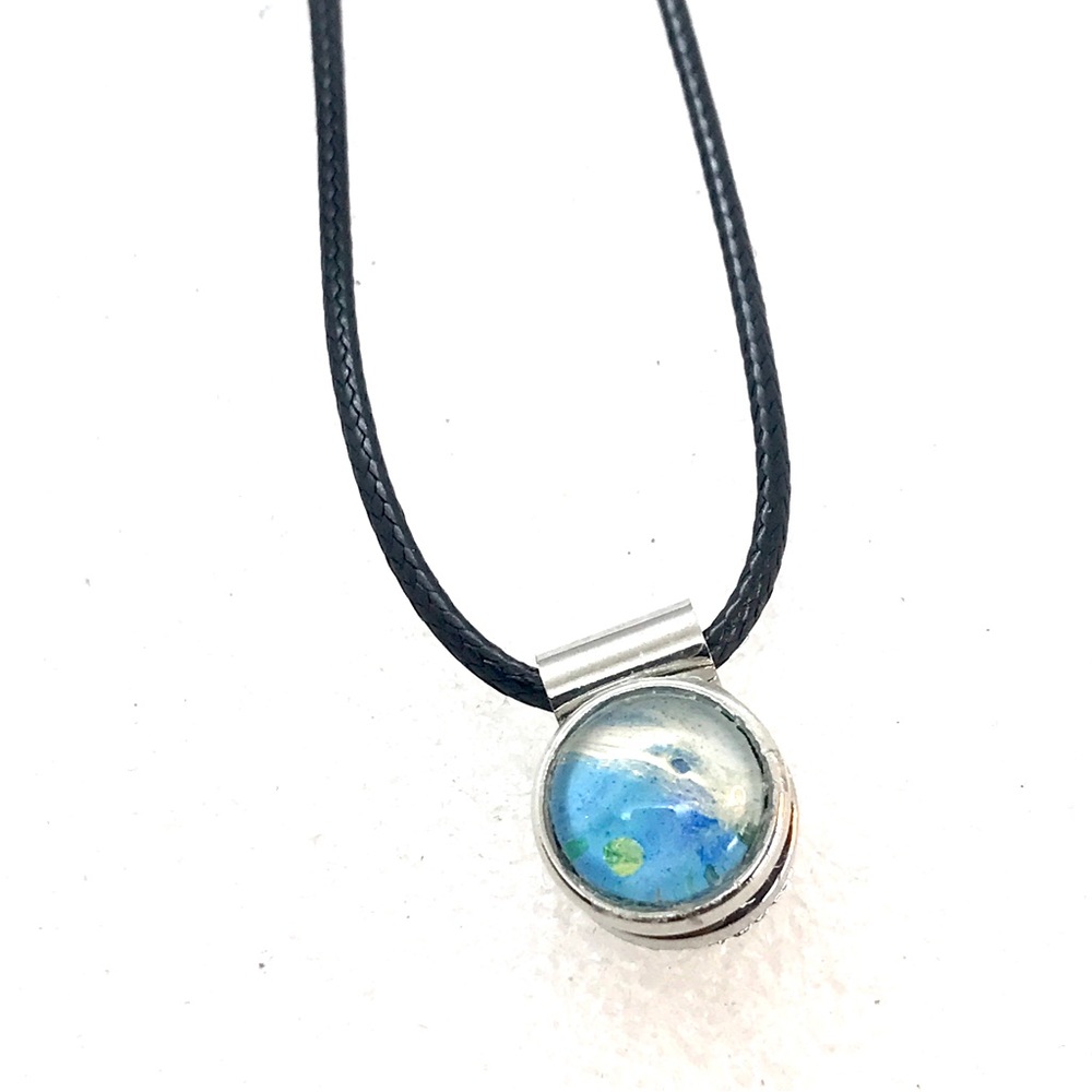 Minimalist Necklace With handmade 12mm snap SN12 on simple cord